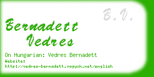 bernadett vedres business card